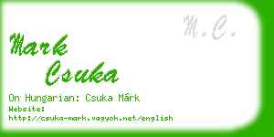 mark csuka business card